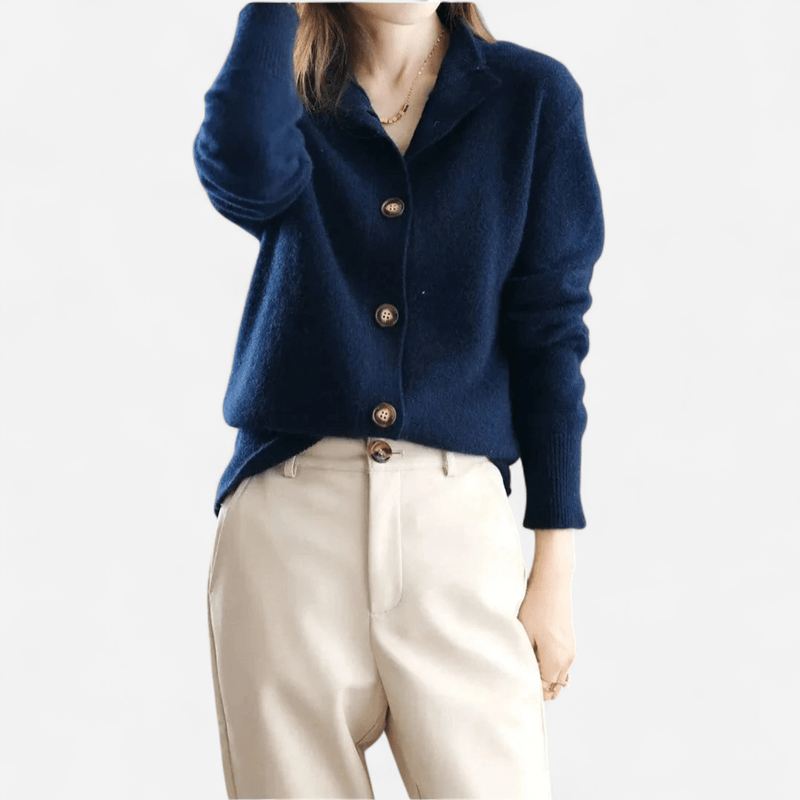 Navoura Cardigan Collection Laure - Timeless Cashmere Classic Cardigan for Effortless Elegance