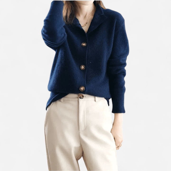 Navoura Cardigan Collection Laure - Timeless Cashmere Classic Cardigan for Effortless Elegance