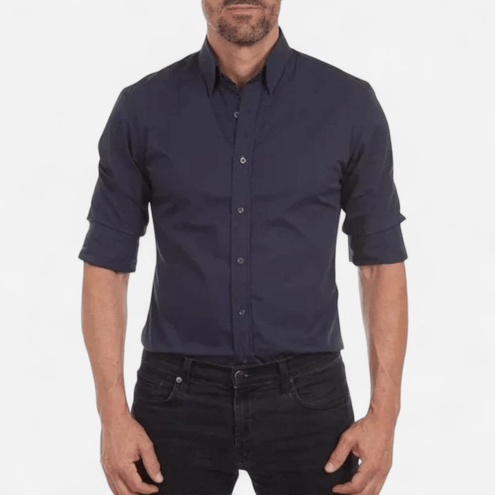 Navoura Milan - Elegant Fitted Zip-Up Shirt for Modern Style