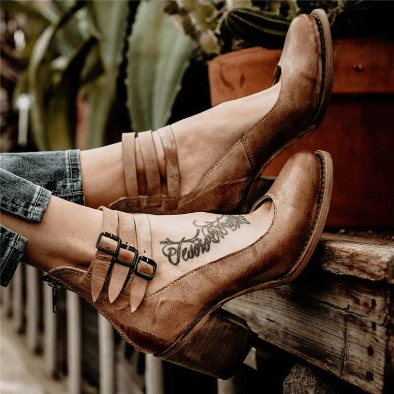 Navoura Shoes Mona - Stylish Modern Leather Ankle Boots for Every Occasion