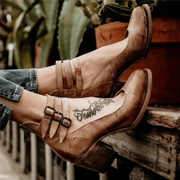 Navoura Shoes Mona - Stylish Modern Leather Ankle Boots for Every Occasion